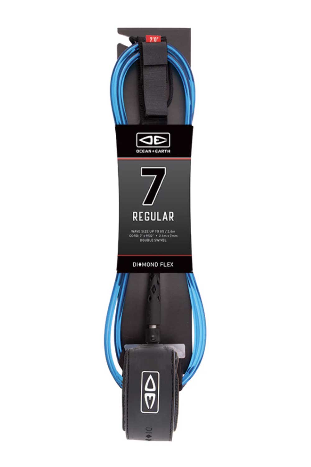 7ft Ocean & Earth Regular Moulded Leash