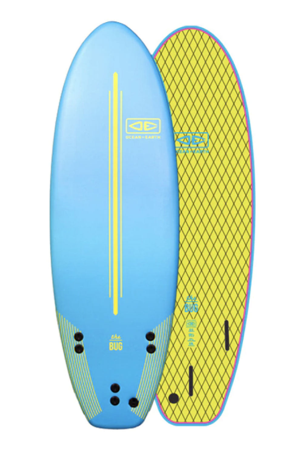 5'6 Ocean & Earth Bug Softboard - Comes with fins