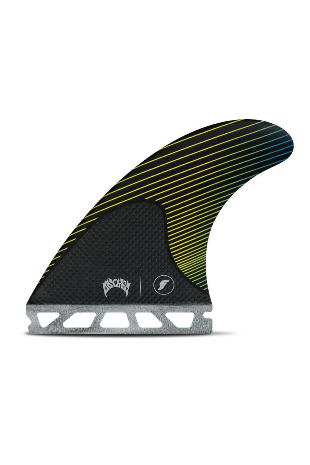 Futures Fins Mayhem Medium Thurster Set Yellow/Blue