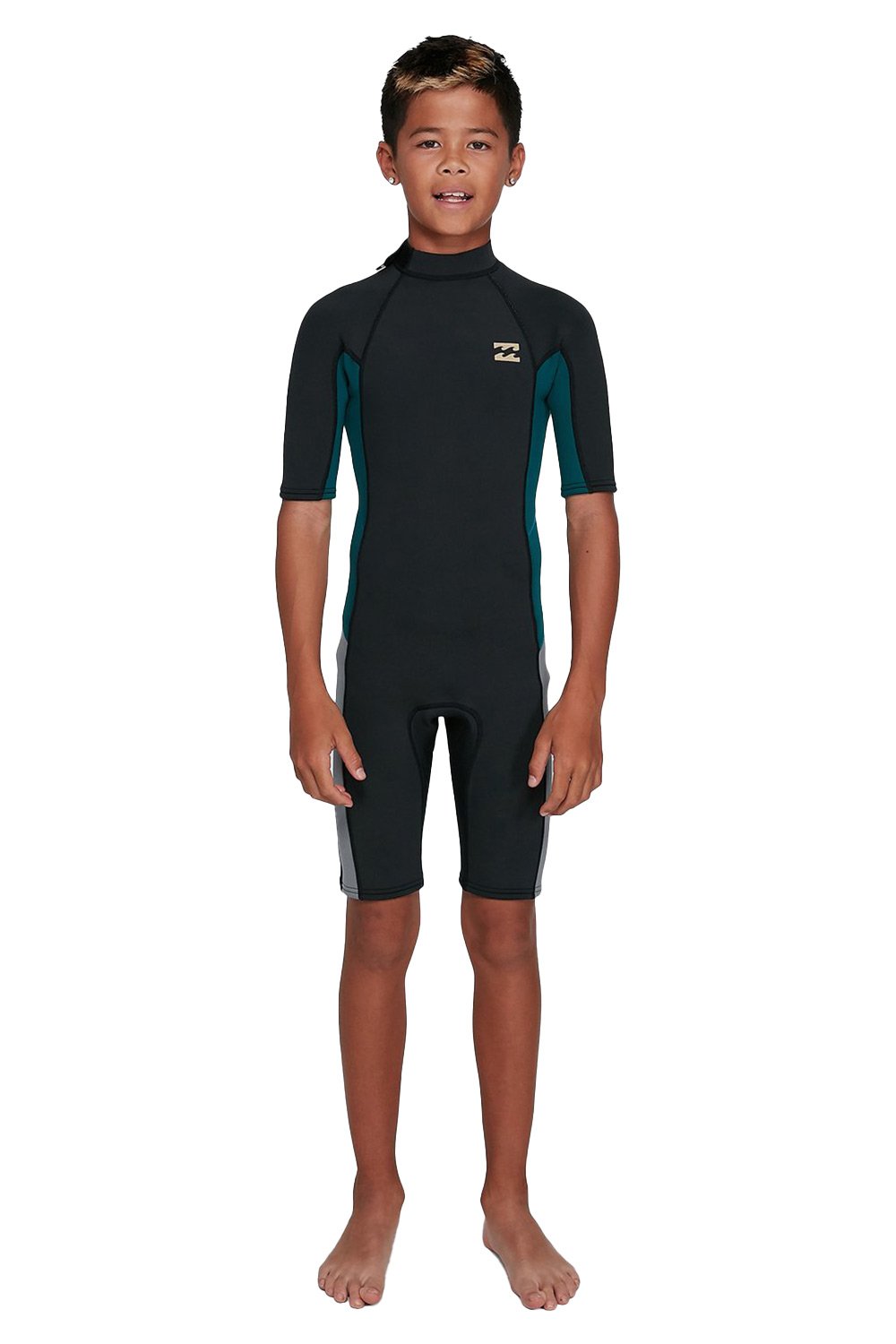 Billabong Boys 202 2mm Absolute Back Zip Short Sleeve Springsuit