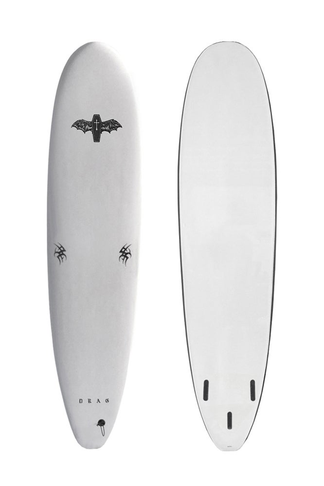 7ft Drag Board Co Coffin Softboard - Comes with fins