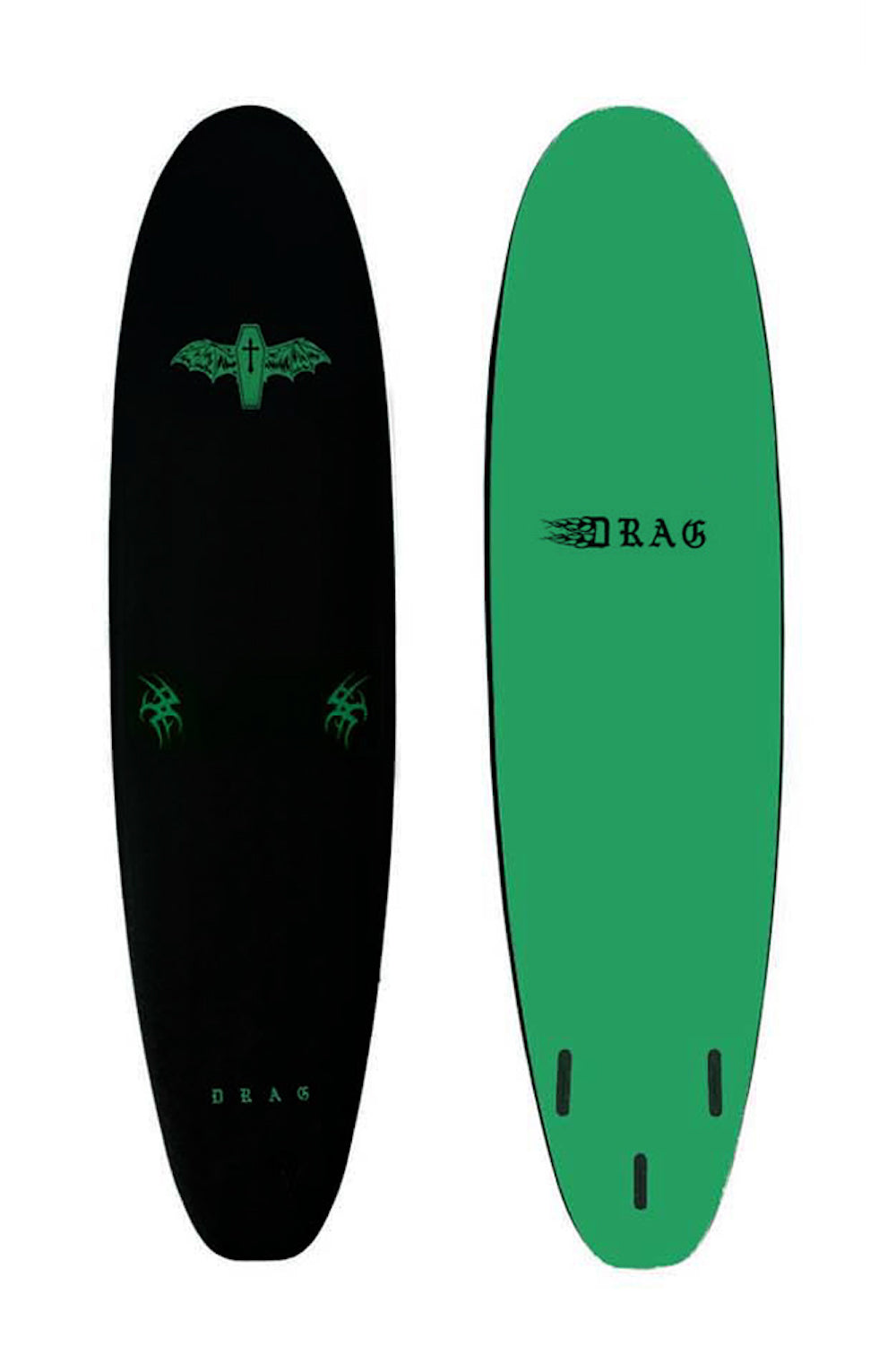 7ft Drag Board Co Coffin Softboard - Comes with fins