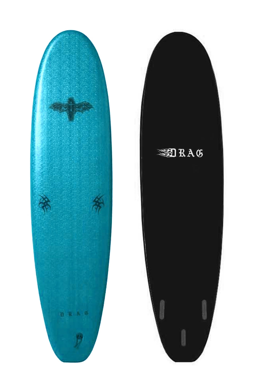 7ft Drag Board Co Coffin Softboard - Comes with fins