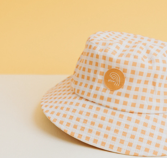 Plow Surf Co Orange Gingham Surf Hat