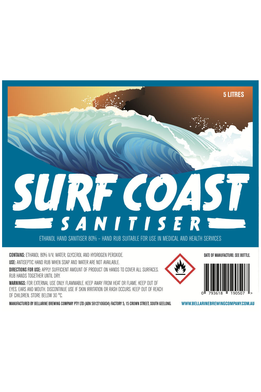 Hand Sanitiser - 5 Litres