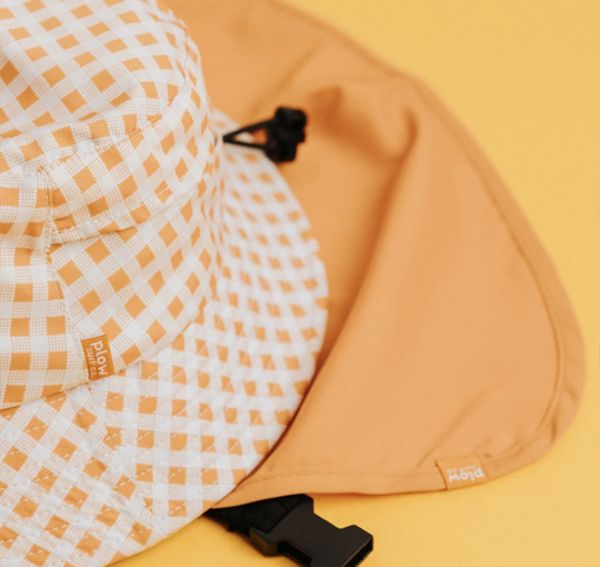Plow Surf Co Orange Gingham Surf Hat