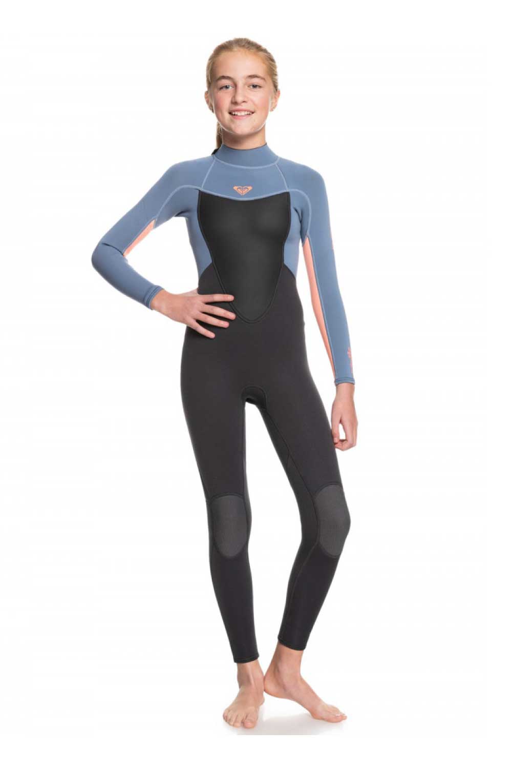 ROXY 3/2mm Girls Prologue Black Zip Steamer