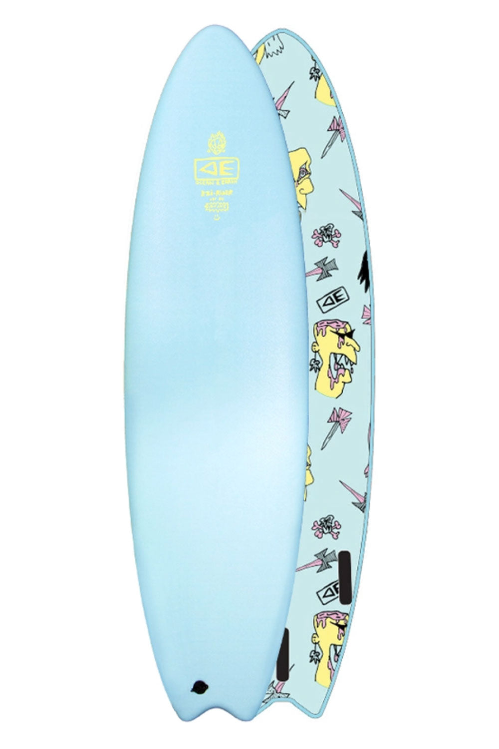 Ocean & Earth Brains Blue Ezi-Rider Softboard - Comes with fins