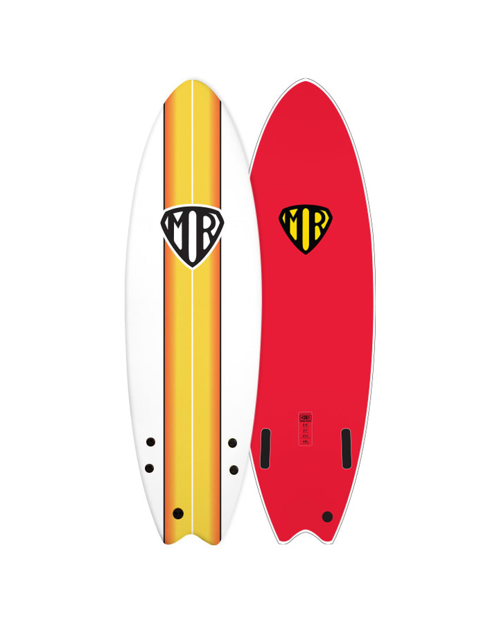 Ocean & Earth Mark Richards Ezi-Rider Twin Fin Softboard - Comes with fins