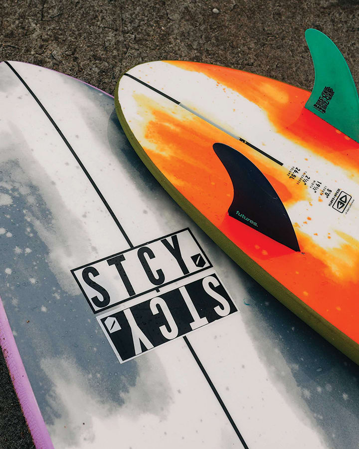 Stacey Bullet Epoxy Softboard - Comes with fins