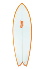 DHD Mini Twin Summer Series Fish Surfboard orange