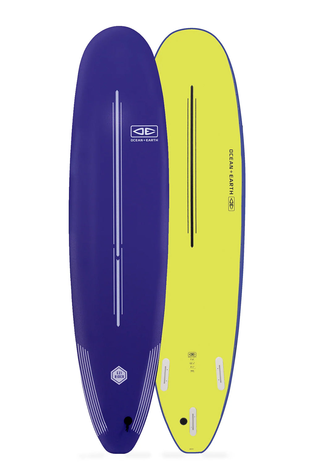 7’6 Ocean & Earth Ezi-Rider Softboard - Comes With Fins