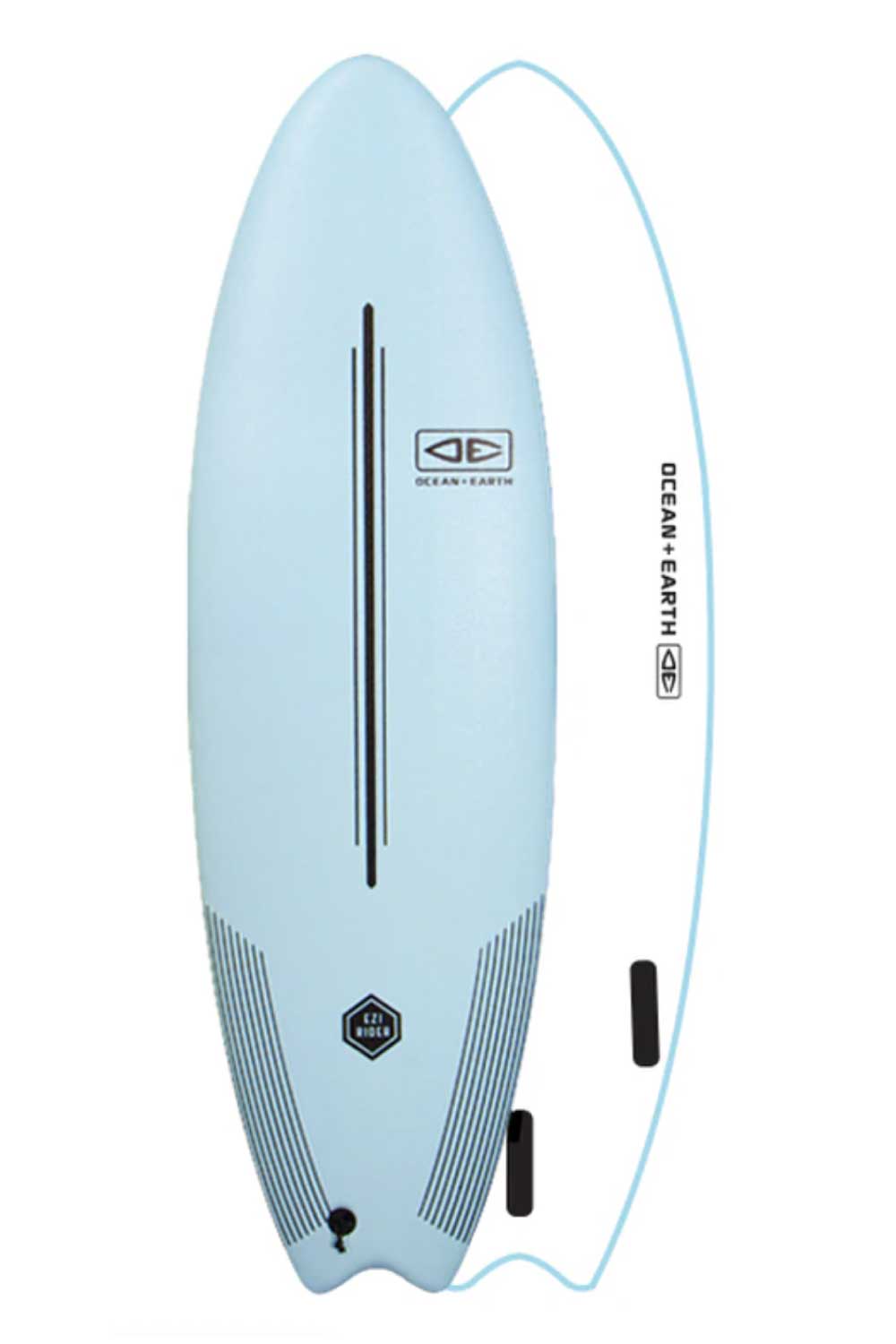 5'6 Ocean & Earth Ezi Rider Softboard - Comes with fins