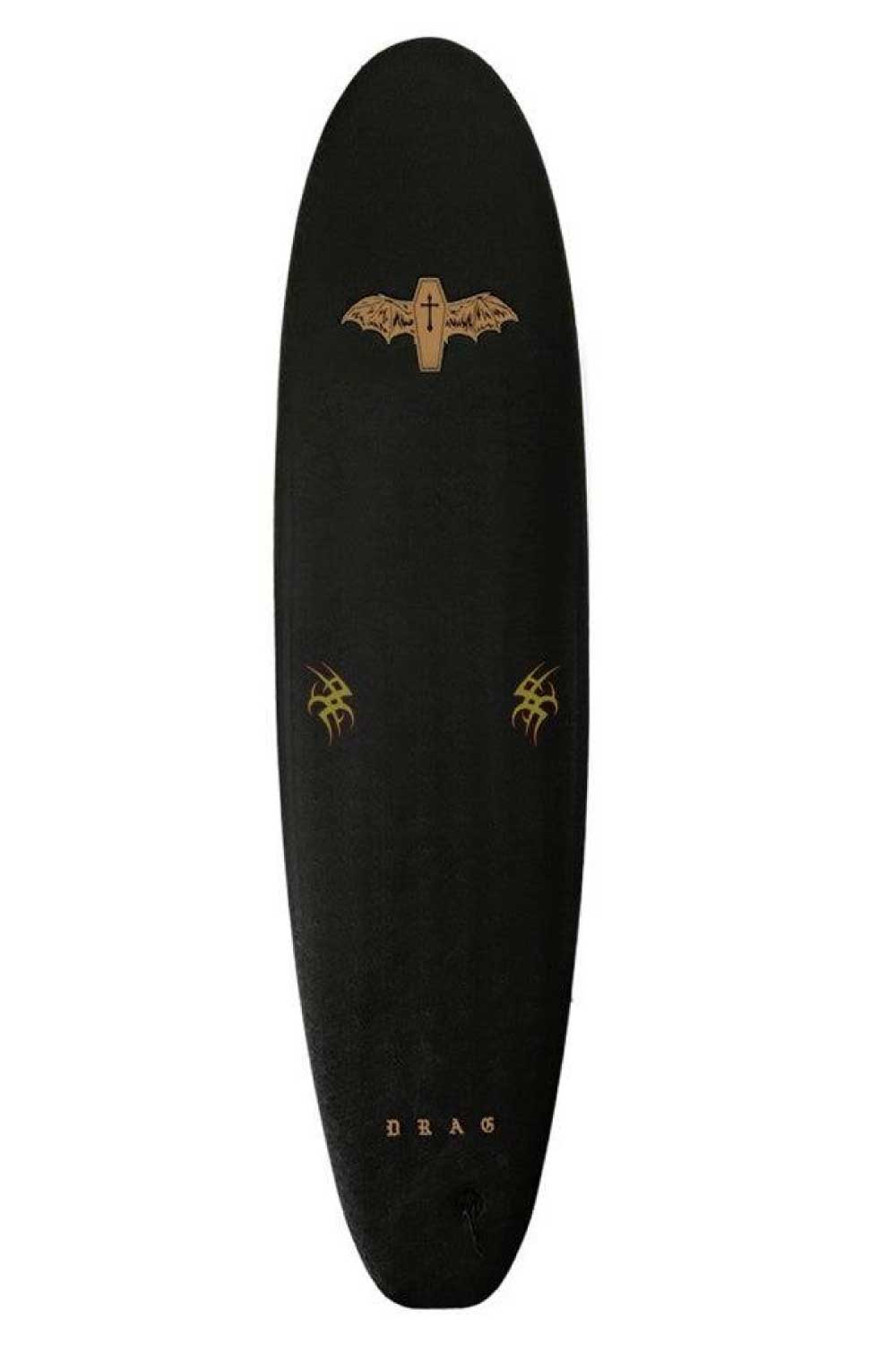 Drag Board Co Coffin 7’0 Single Fin Softboard Black