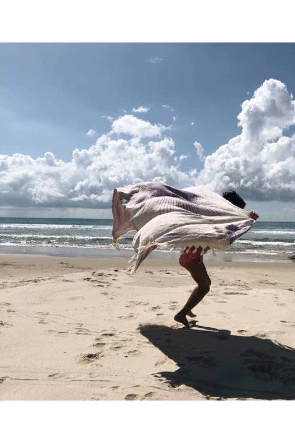 Salty Shadows Jacquard Weave Turkish Beach Towel