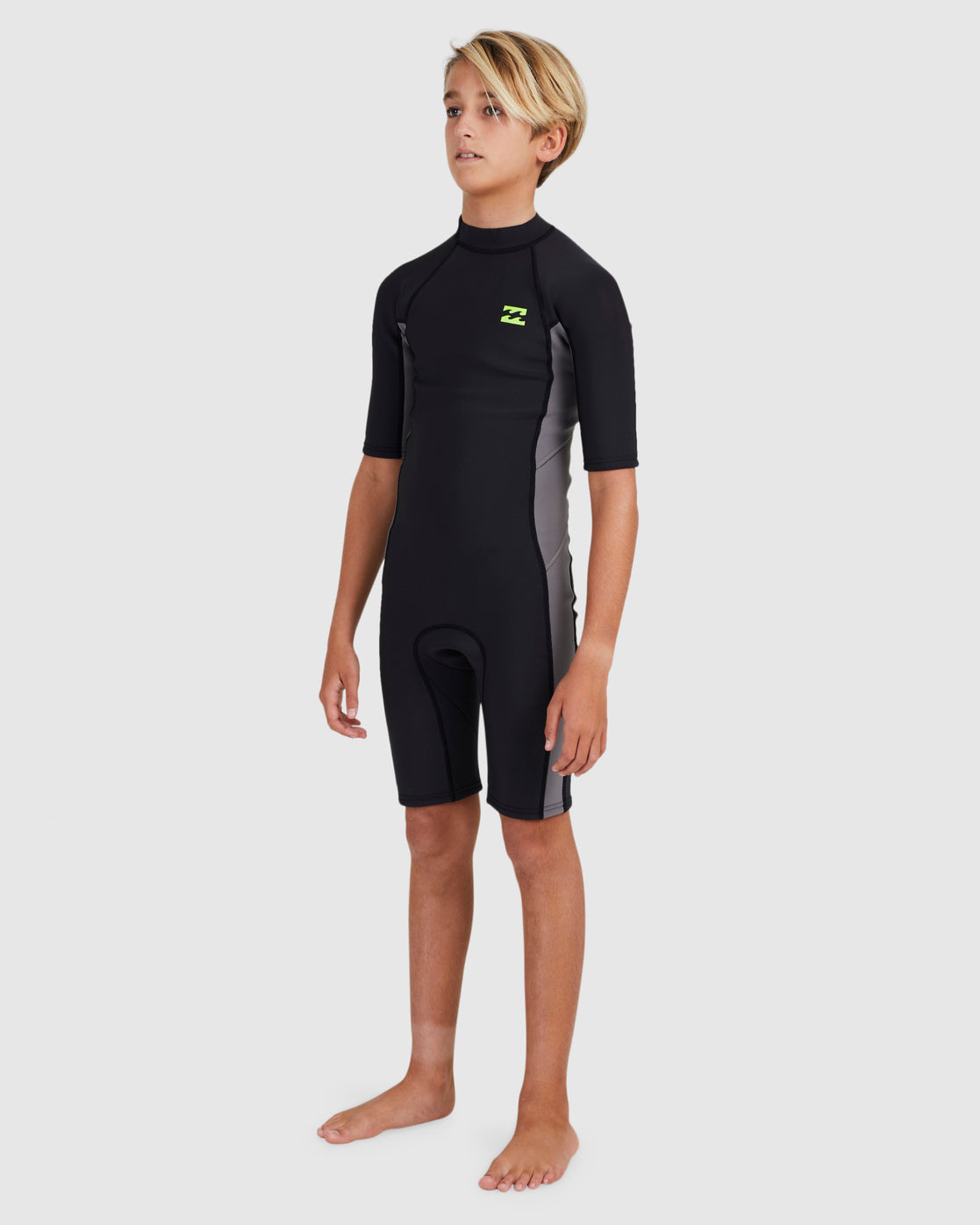 Billabong Boys 202 2mm Absolute Back Zip Short Sleeve Springsuit