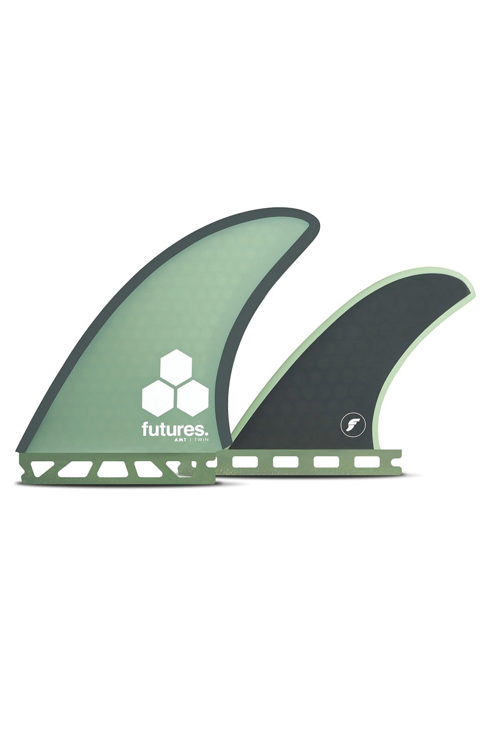 Futures Fins AMT Al Merrick Twin + 1 Fin Set - Green/Grey