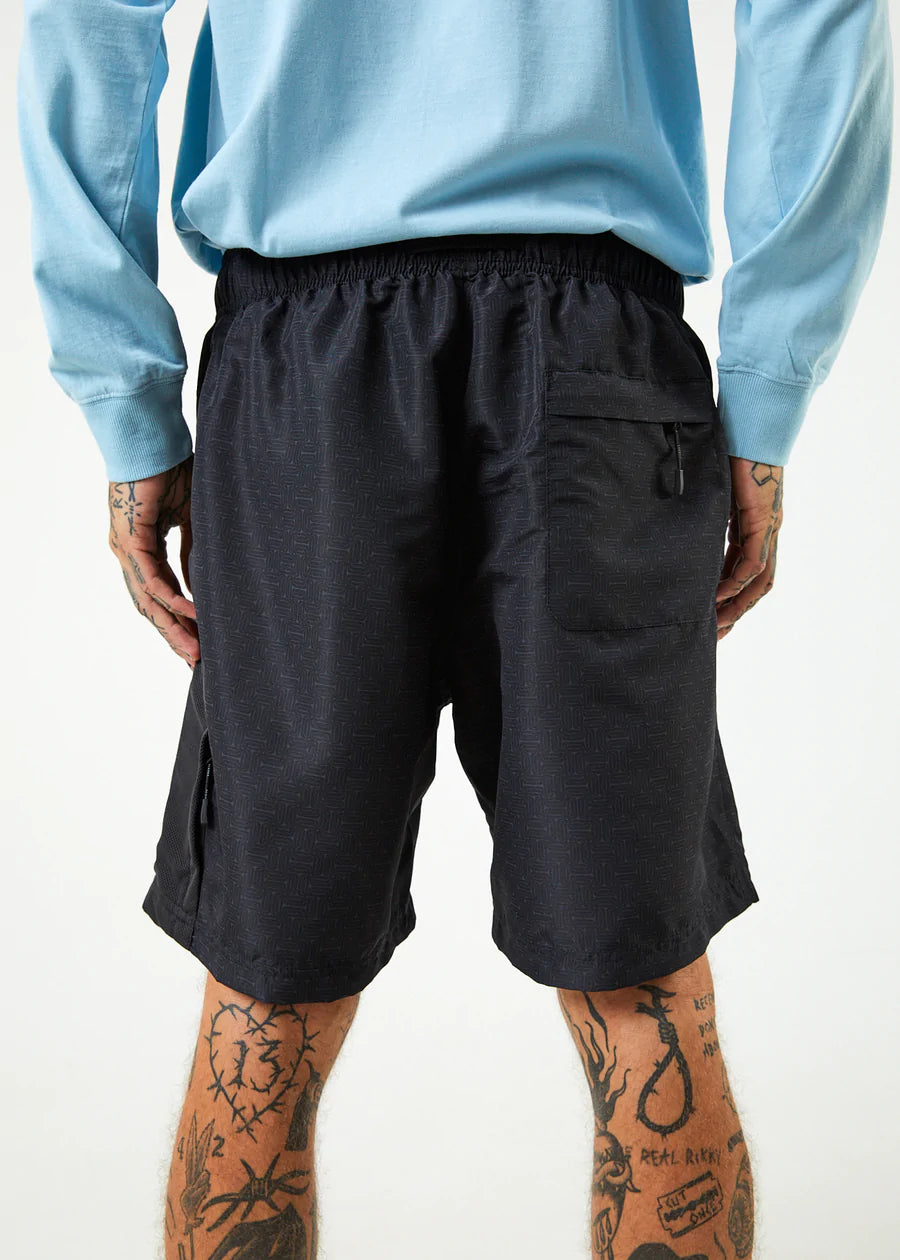 Afends Mens Escape Recycled Elastic Waist Spray Shorts
