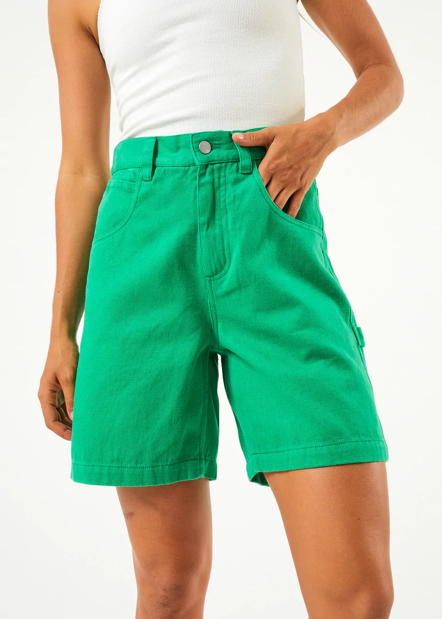 Afends Womens Sleepy Hollow Emilie Hemp Twill Carpenter Shorts