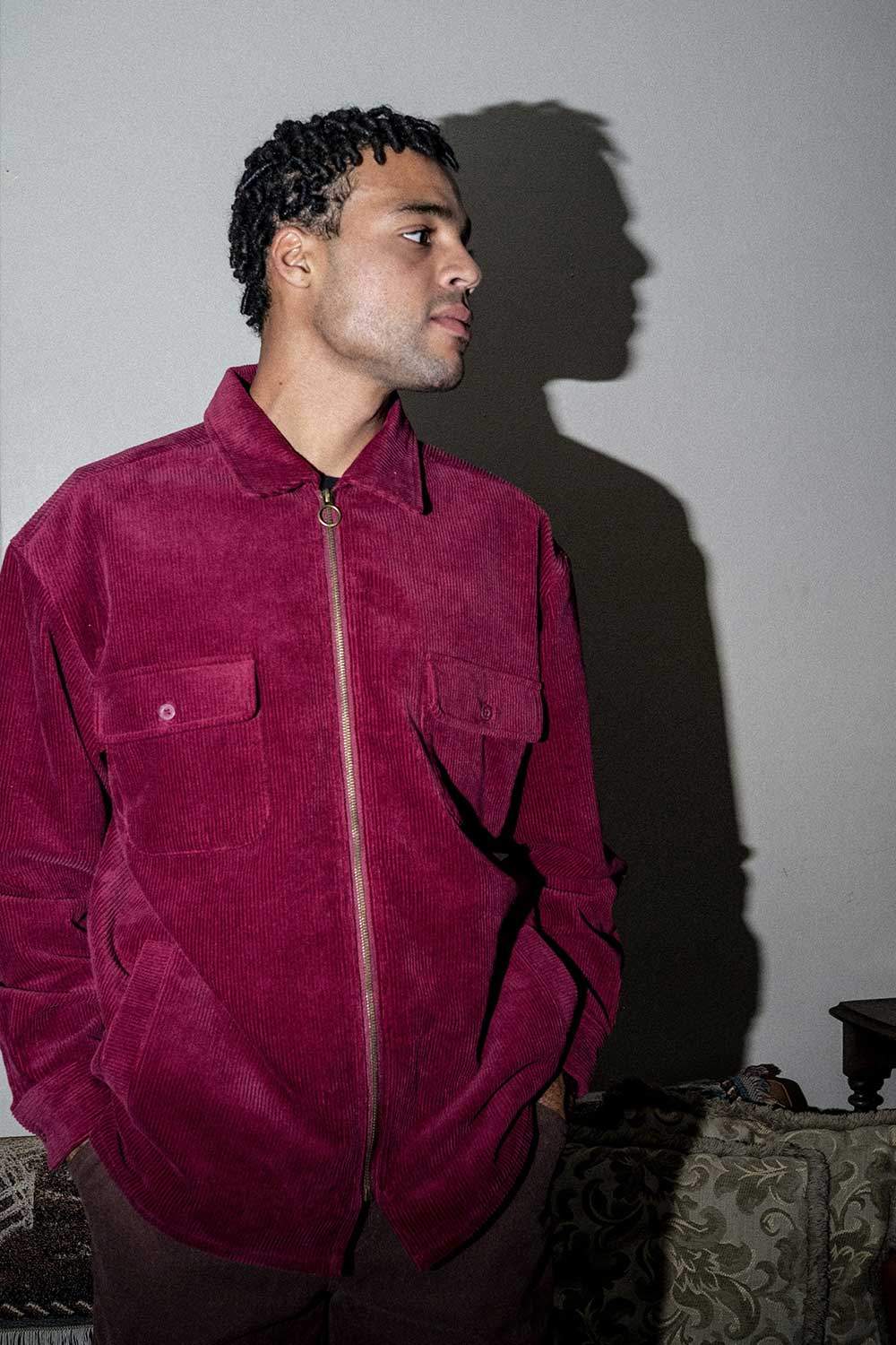 Quasi Skateboards | Corduroy Shirt Jacket - Burgundy