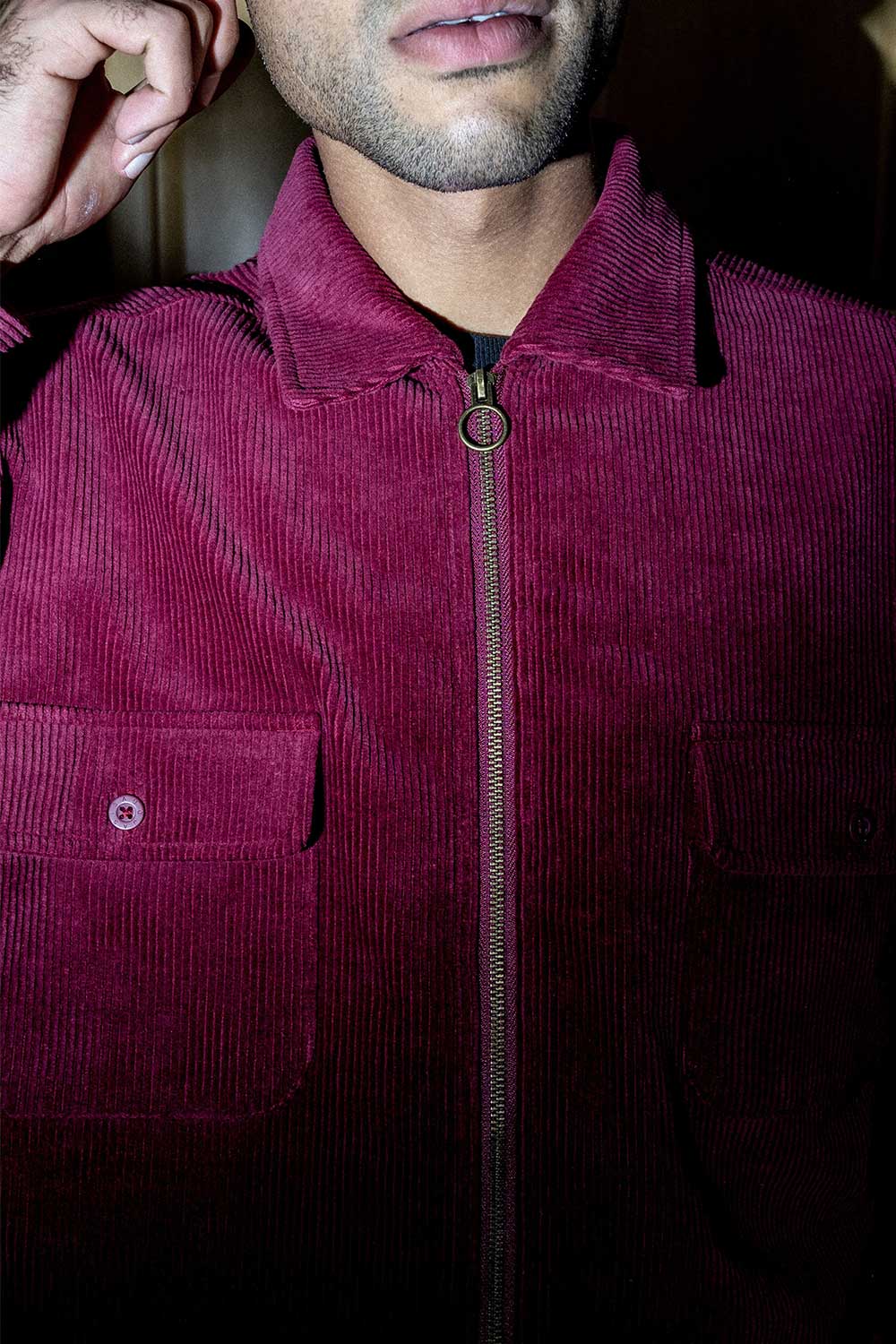 Quasi Skateboards | Corduroy Shirt Jacket - Burgundy