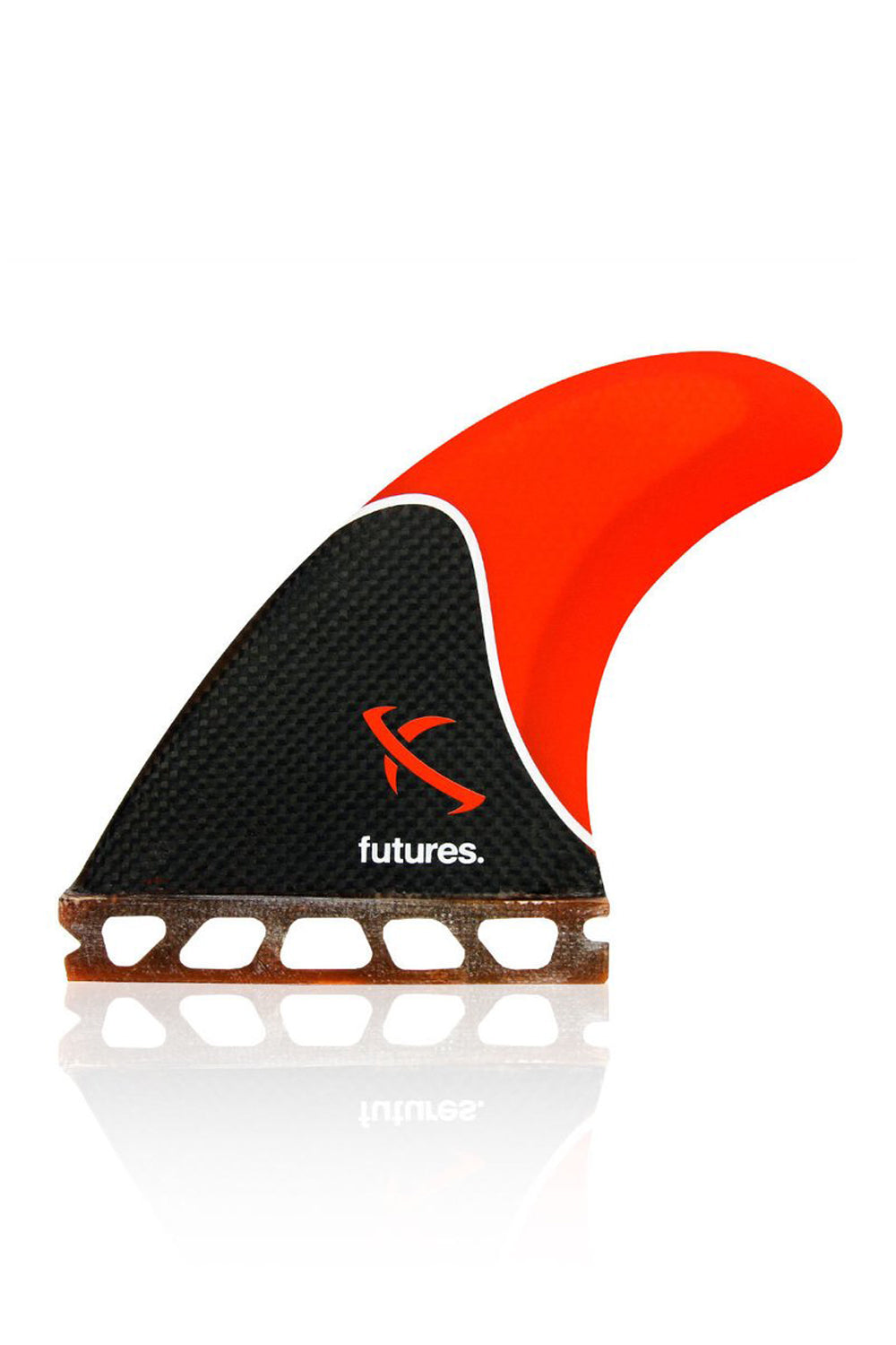 Futures Lost Medium Carbon / Red Tri Fin Set