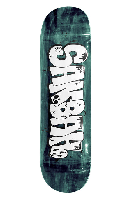 Sanbah Graff Skateboard Deck - Aqua