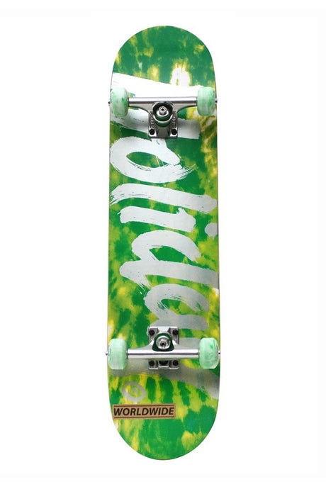 Holiday Skateboards | Tie Dye Green/Silver Complete Skateboard - 7.75” - 8.0"