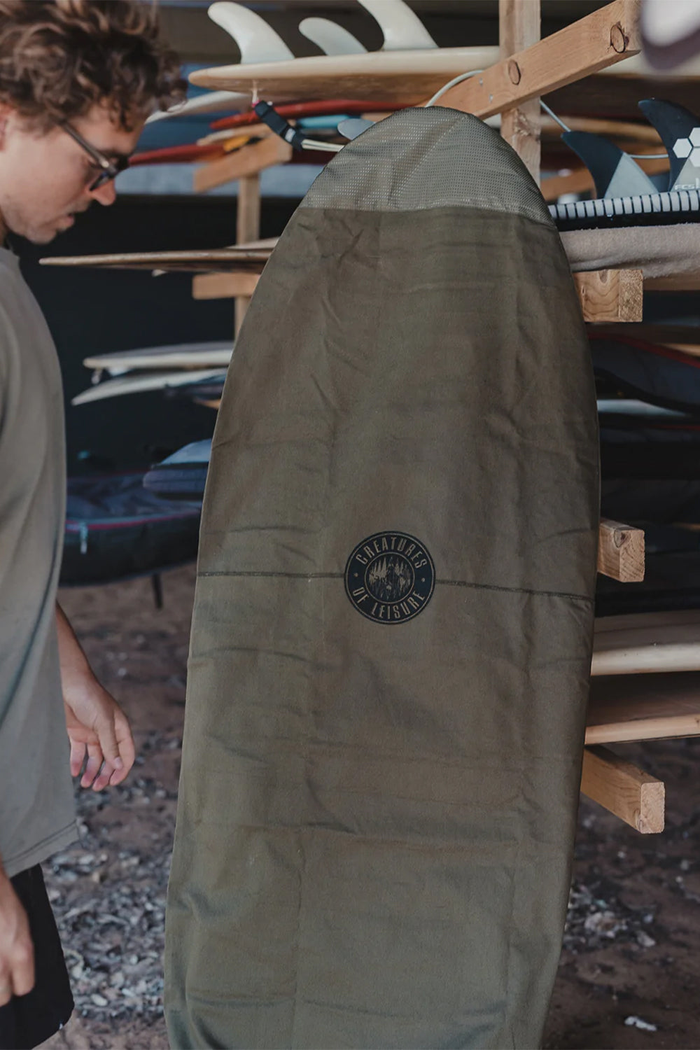 Creatures of Leisure Hardwear Board Sock - Military