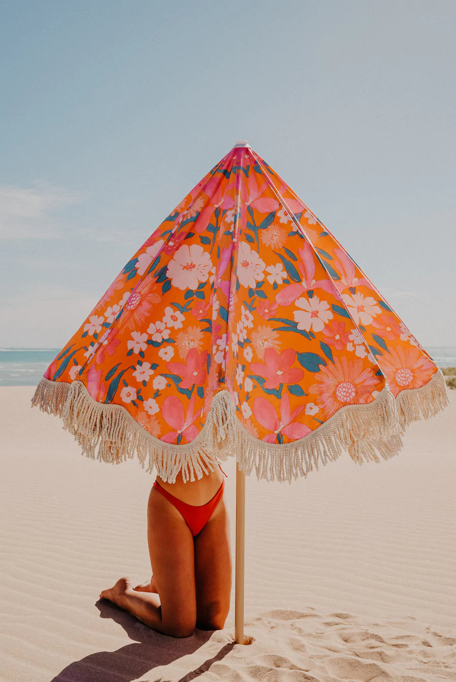 Salty Shadows Bloom Beach Umbrella