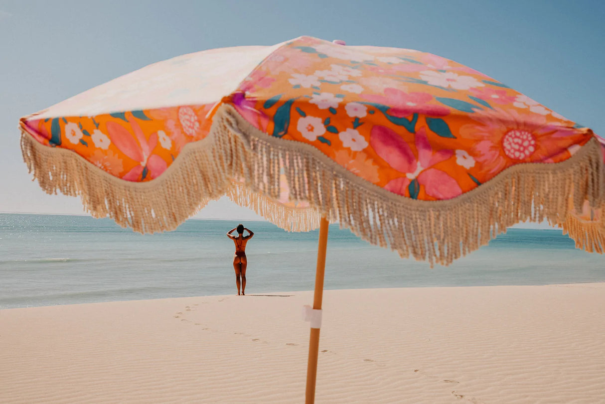 Salty Shadows Bloom Beach Umbrella