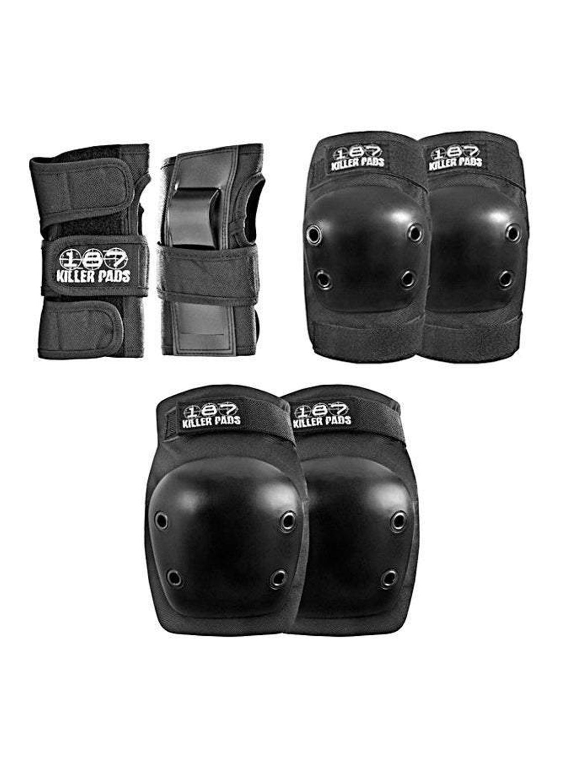 187 Killer Pads Junior Six Pack - Black