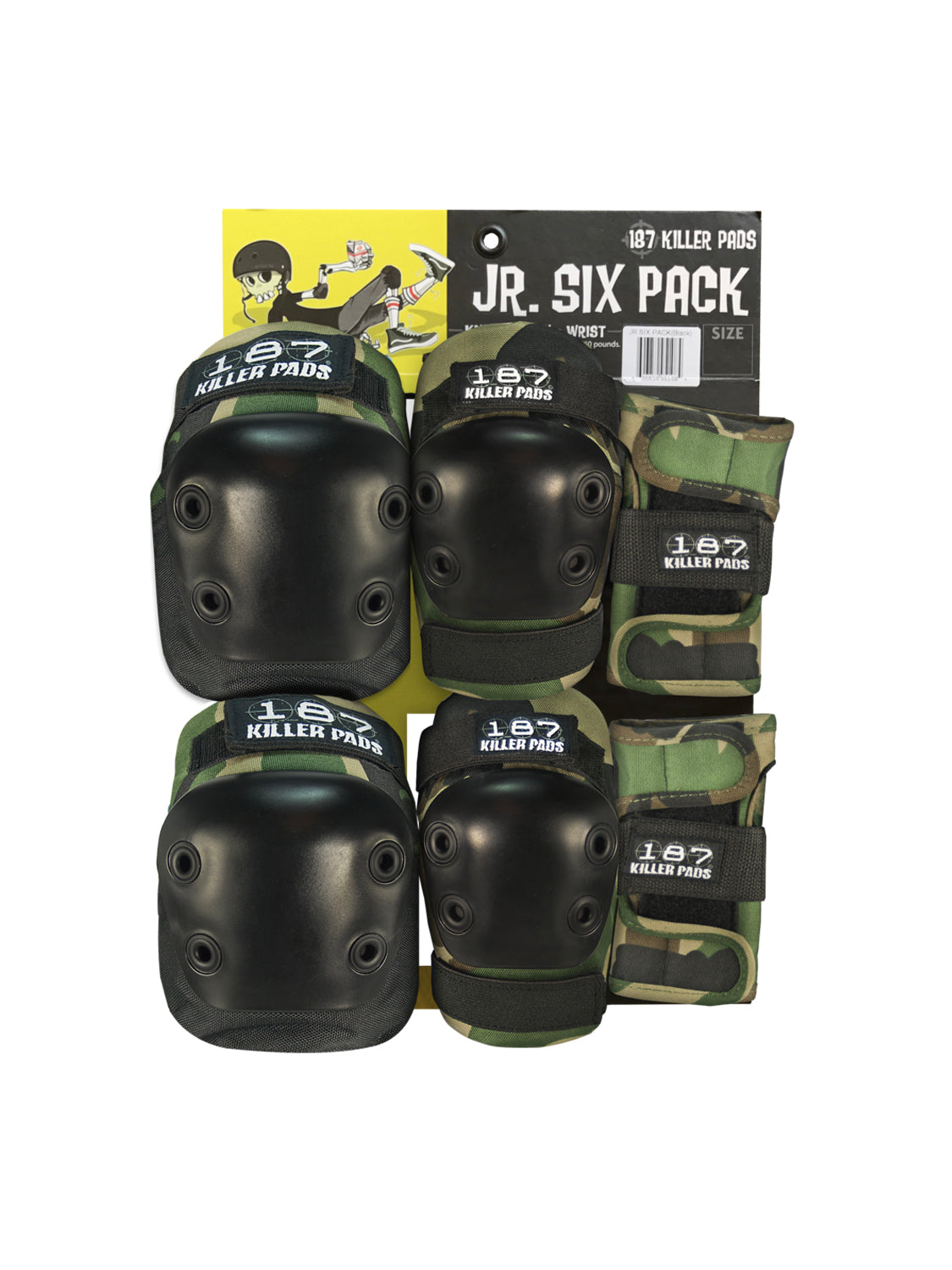 187 Killer Pads Junior Six Pack - Camo