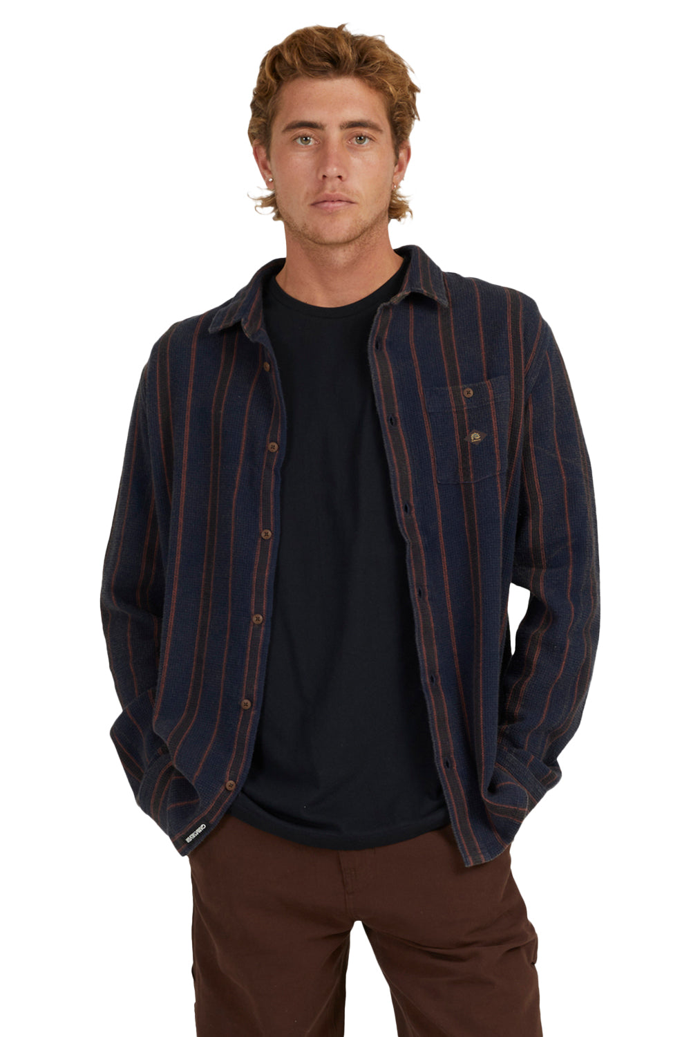 Quiksilver Mens Strut Lines Long Sleeve Shirt