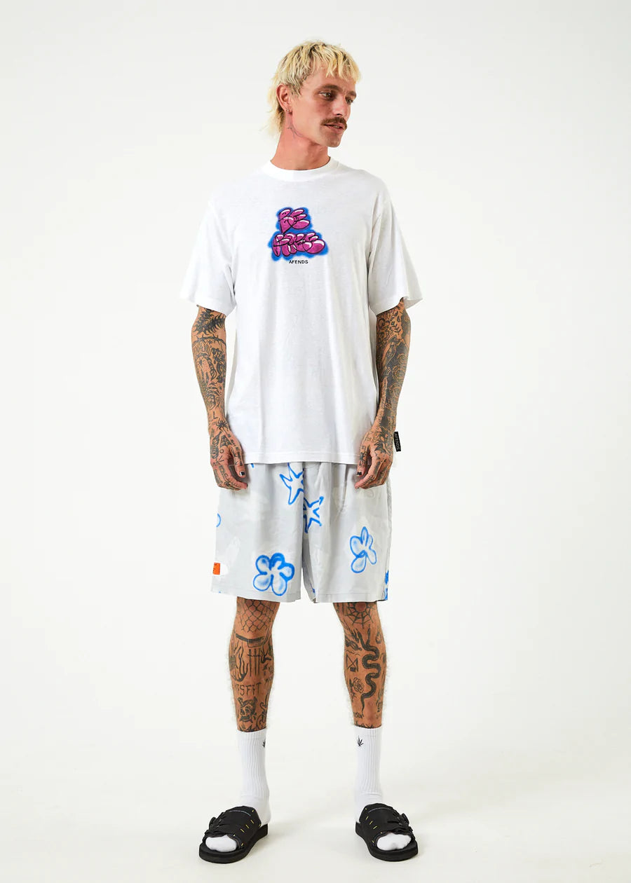 Afends Mens Planetary Hemp Retro Graphic T-Shirt