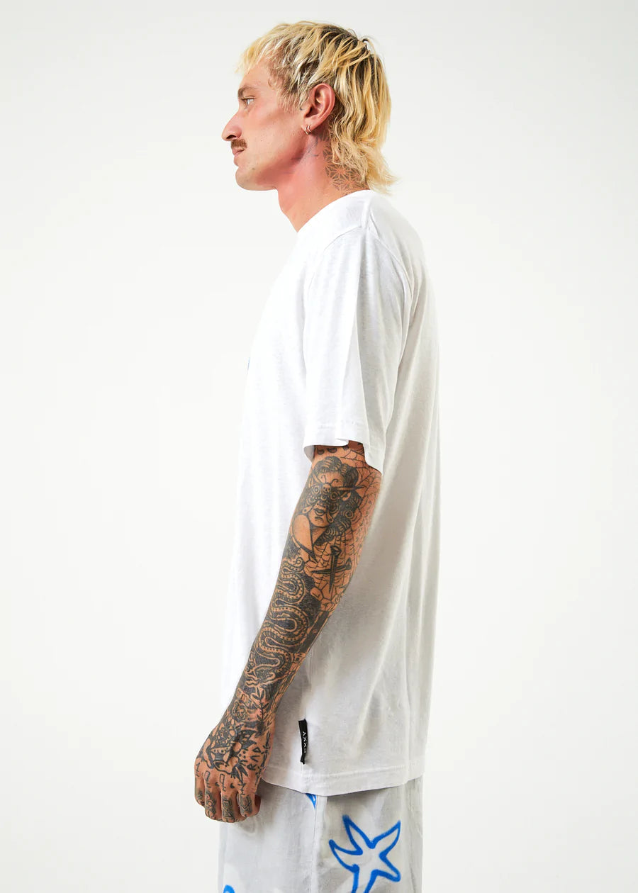 Afends Mens Planetary Hemp Retro Graphic T-Shirt