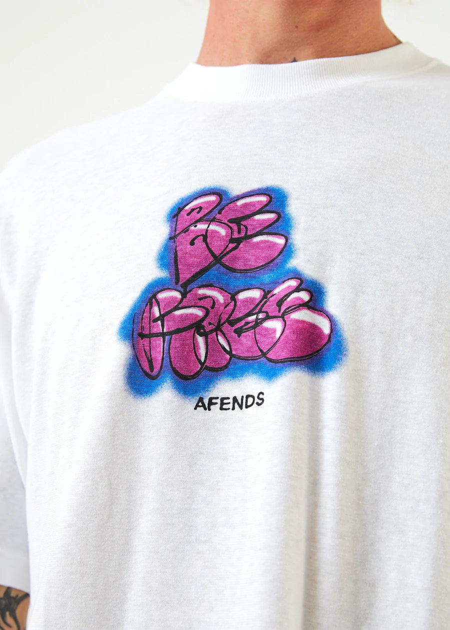 Afends Mens Planetary Hemp Retro Graphic T-Shirt