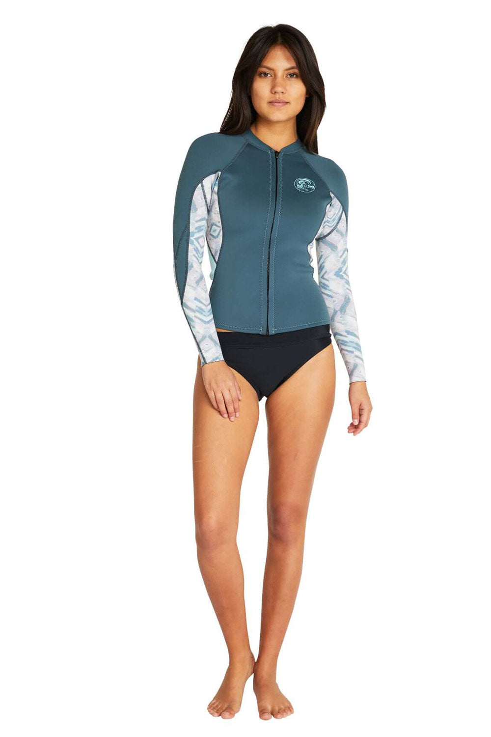 O'Neill Women's Bahia 1.5mm Full Zip Wetsuit Jacket - Salina Shade