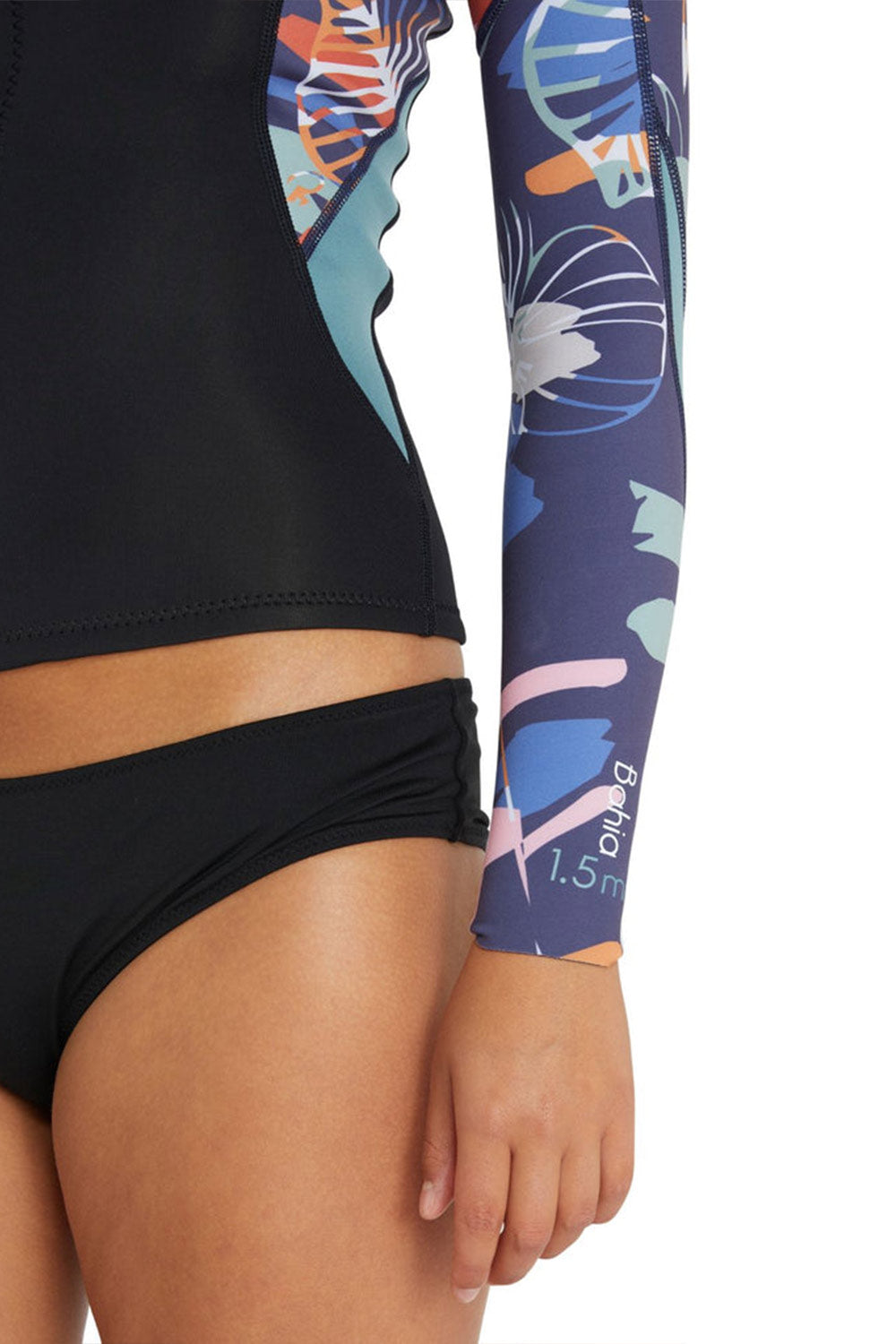 O'Neill Women's Bahia 1.5mm Full Zip Wetsuit Jacket - Navy Tropical