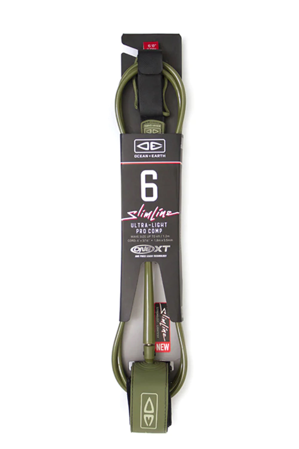 6ft Ocean & Earth Slimline Comp One-XT Leash