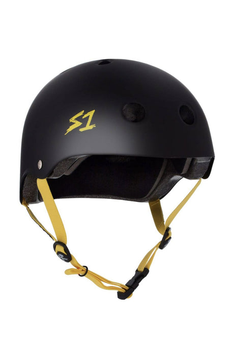 S One Lifer Helmet - Black Matte / Yellow Straps