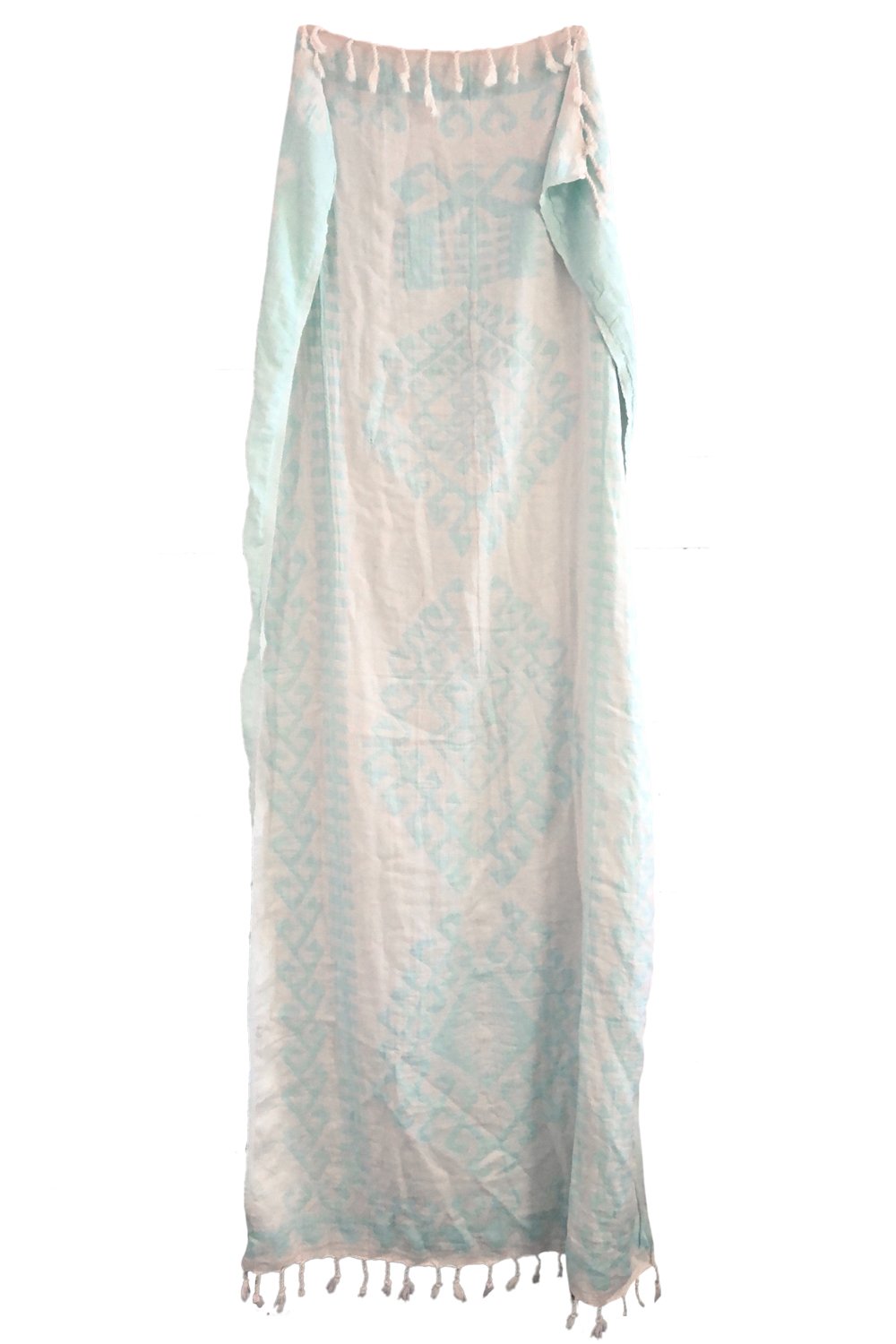 Salty Shadows Jacquard weave Turkish Towel - Aztec Aqua