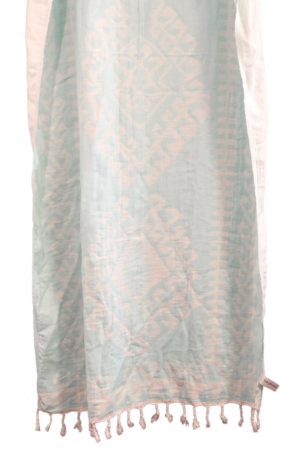 Salty Shadows Jacquard weave Turkish Towel - Aztec Aqua