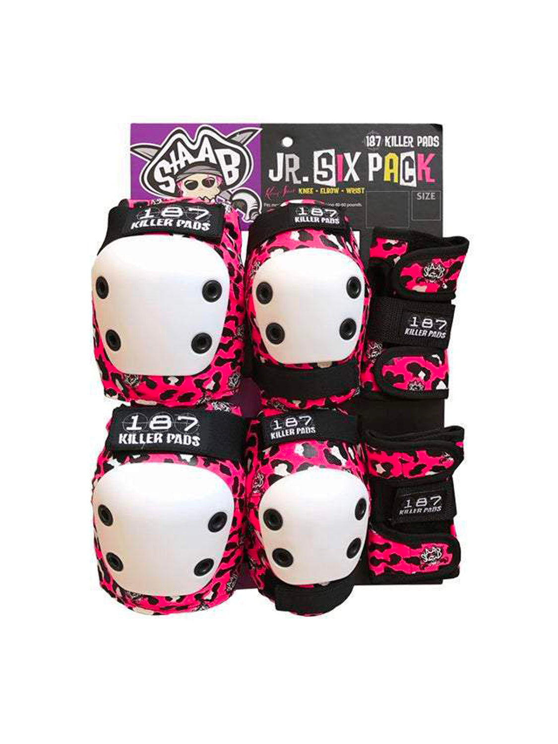 187 Killer Pads Junior Six Pack - Staab Pink