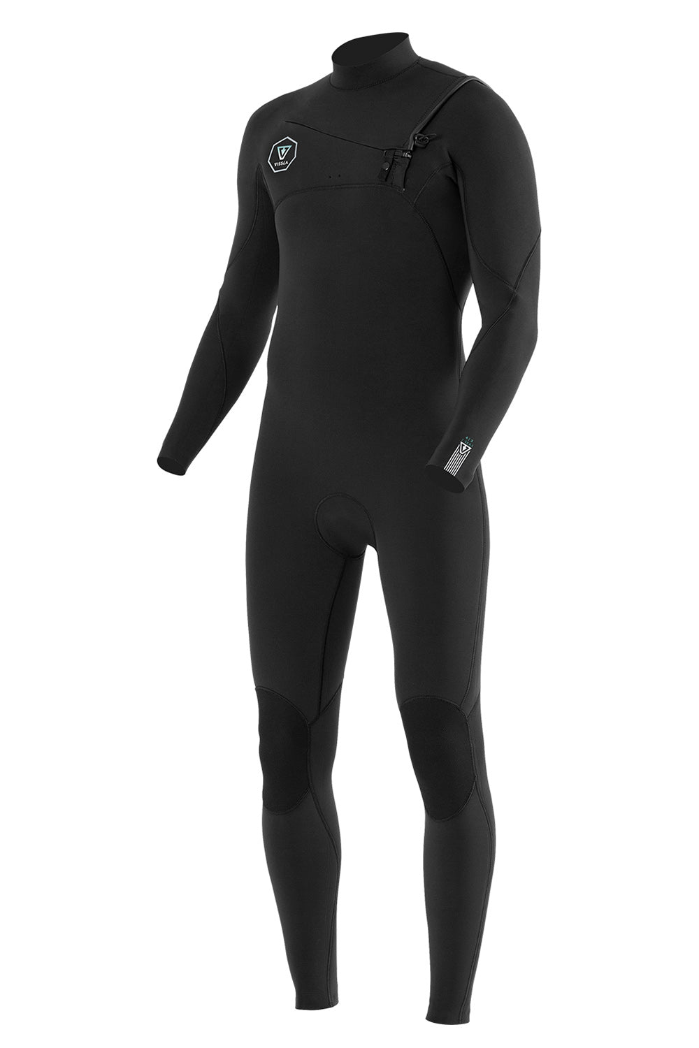 Vissla Wetsuits | Vissla 7 Seas 2/2mm Full Chest Zip Wetsuit - Black/Jade