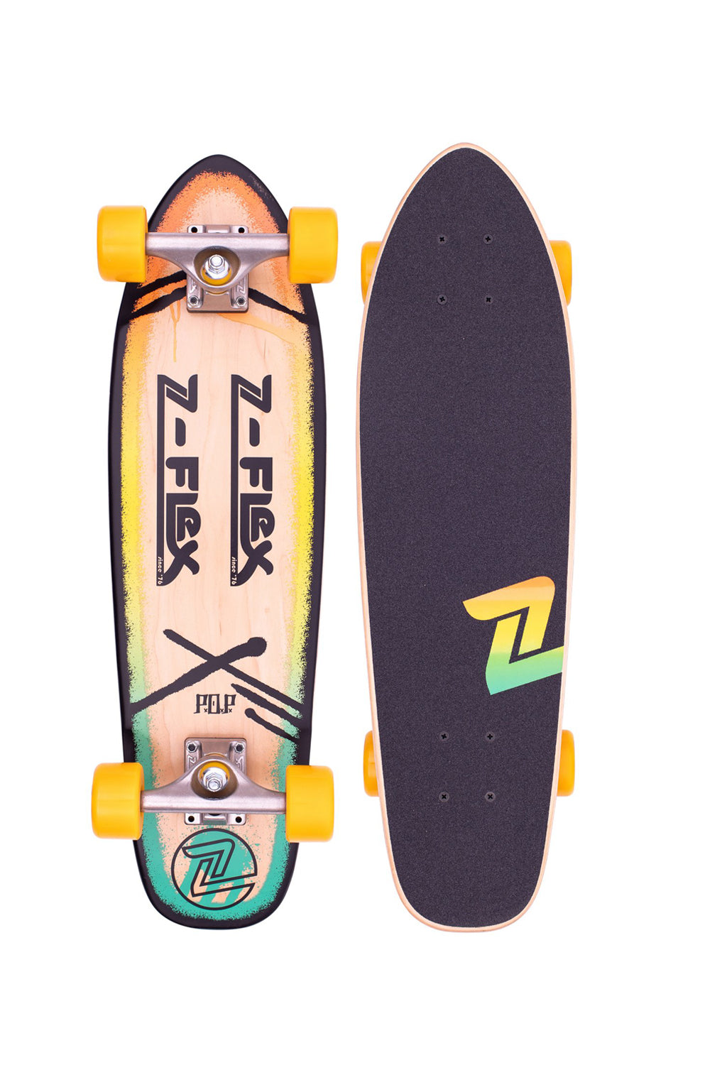 Z Flex Skateboards | Z Flex 27" Pop Rasta Cruiser Skateboard