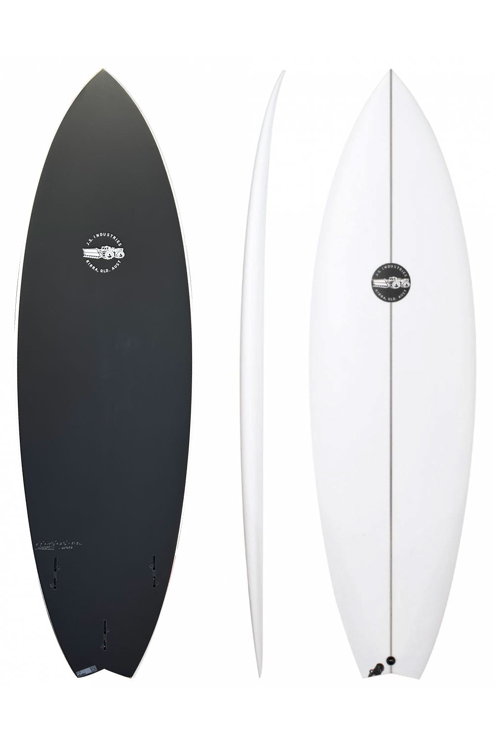 JS Industries Black Baron 2.1 Fish Surfboard - Black Spray