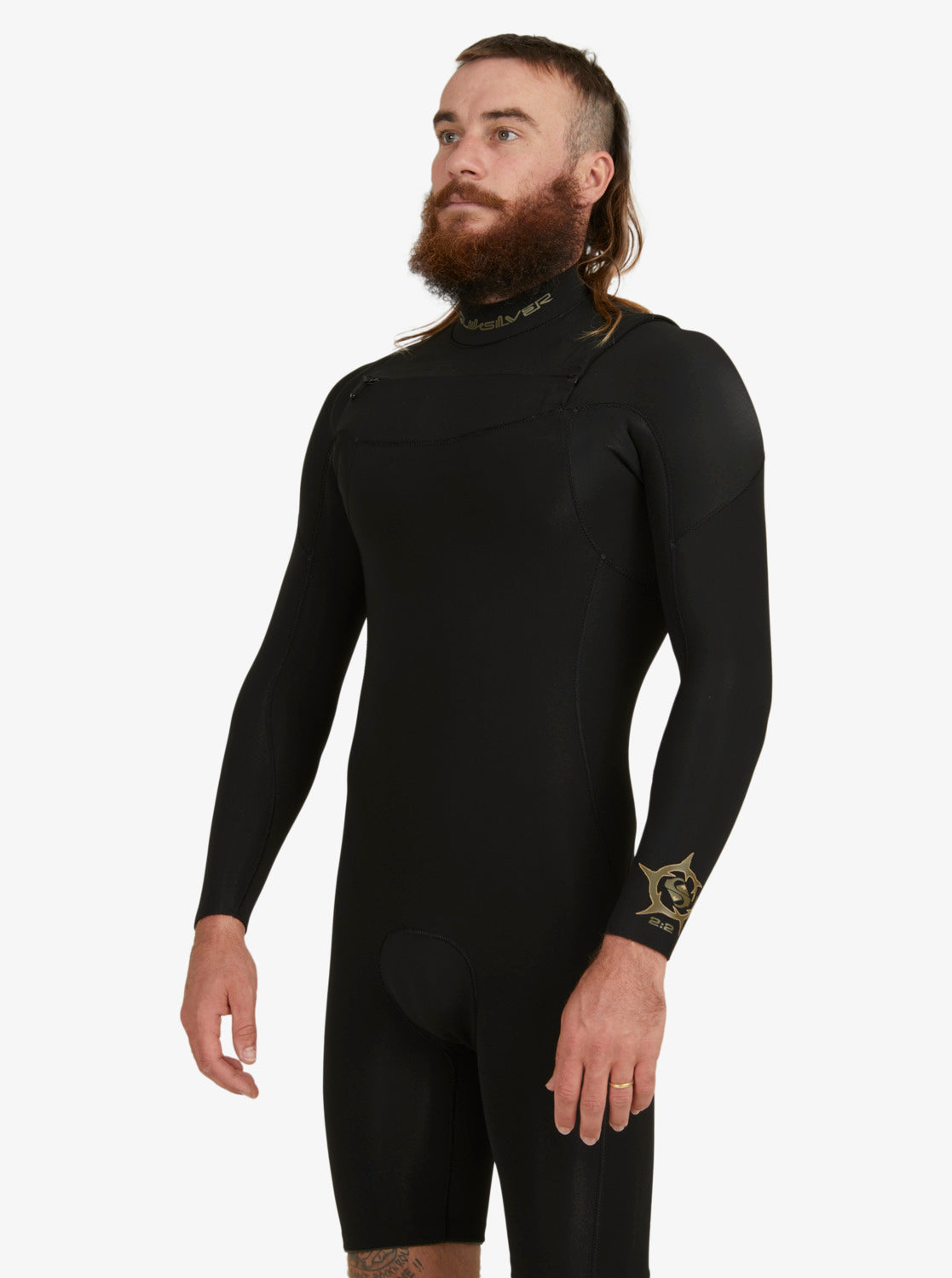 Quiksilver Mens 2/2mm Everyday Sessions Long Sleeve Chest Zip Springsuit