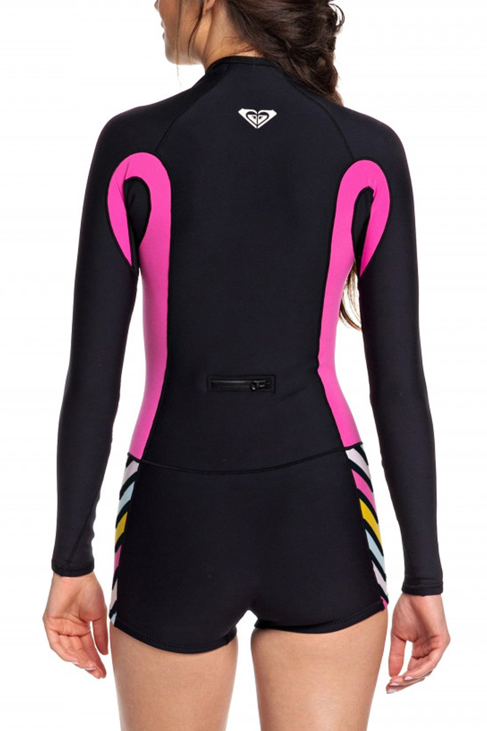 Roxy Womens 1.5mm Pop Surf LS Front Zip Shorty Springsuit