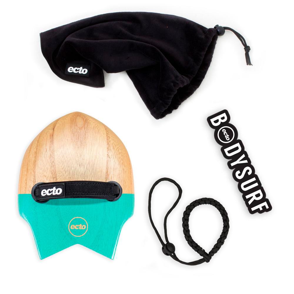 Ecto Bodysurfing Handplane - FLY Fish Wood 9"